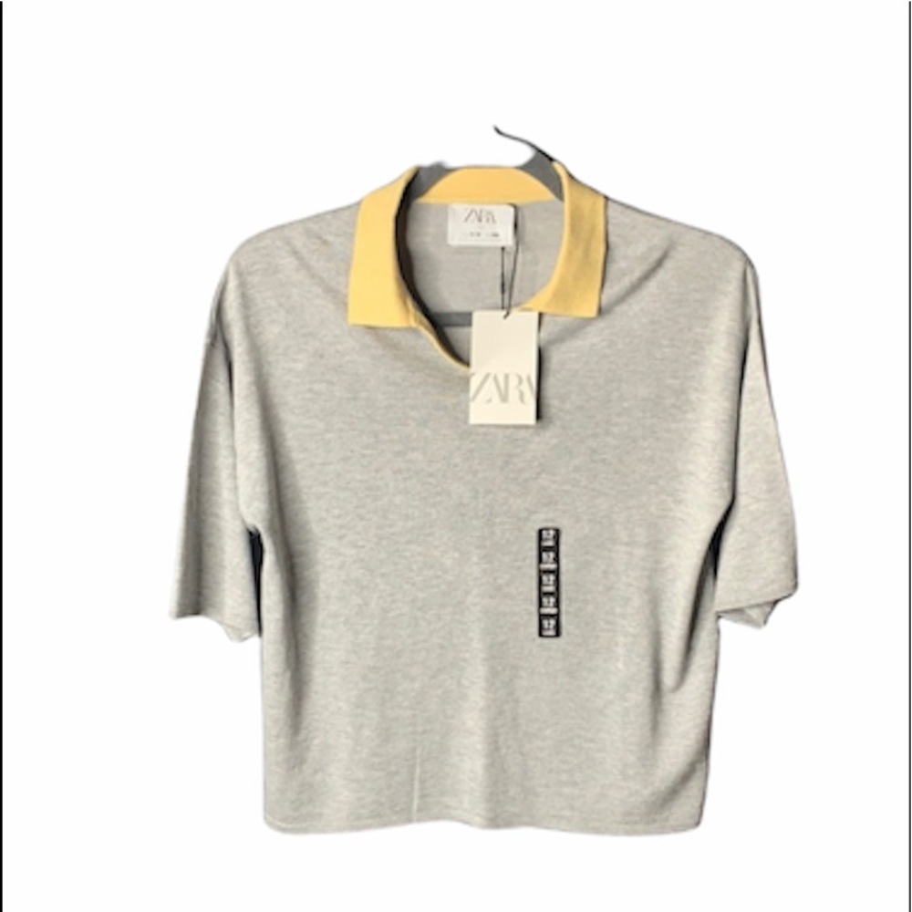 NWT ZARA Kids grey top SIZE 11-12